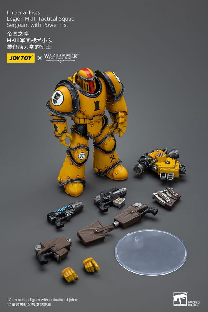 Warhammer The Horus Heresy Action Figure 1/18 Imperial Fists Legion MkIII Tactical Squad Sergeant with Power Fist 12 cm