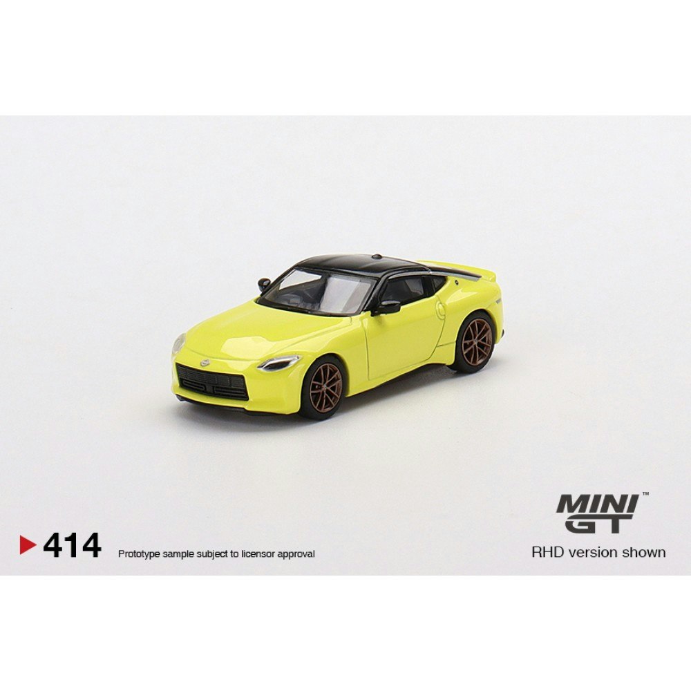MINI GT 1:64 Nissan Fairlady Z Proto Spec 2023 Ikazuchi Yellow RHD MGT00414-R