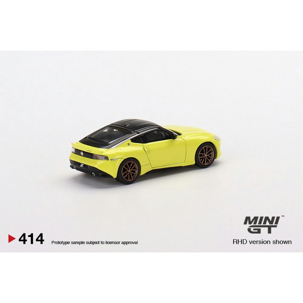 MINI GT 1:64 Nissan Fairlady Z Proto Spec 2023 Ikazuchi Yellow RHD MGT00414-R
