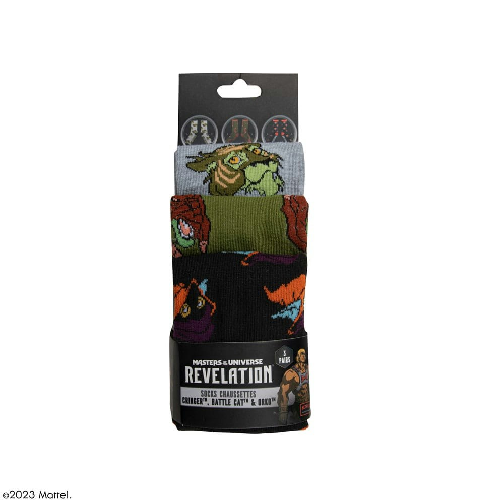 Motu - Revelation: Cringer & Battle Cat & Orko 3 pack sokker