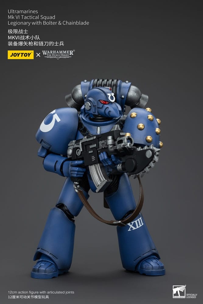 Warhammer The Horus Heresy Action Figure 1/18 Ultramarines MK VI Tactical Squad Legionary with Bolter& Chainblade 12 cm