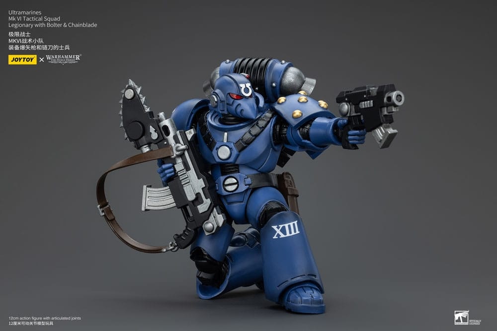 Warhammer The Horus Heresy Action Figure 1/18 Ultramarines MK VI Tactical Squad Legionary with Bolter& Chainblade 12 cm