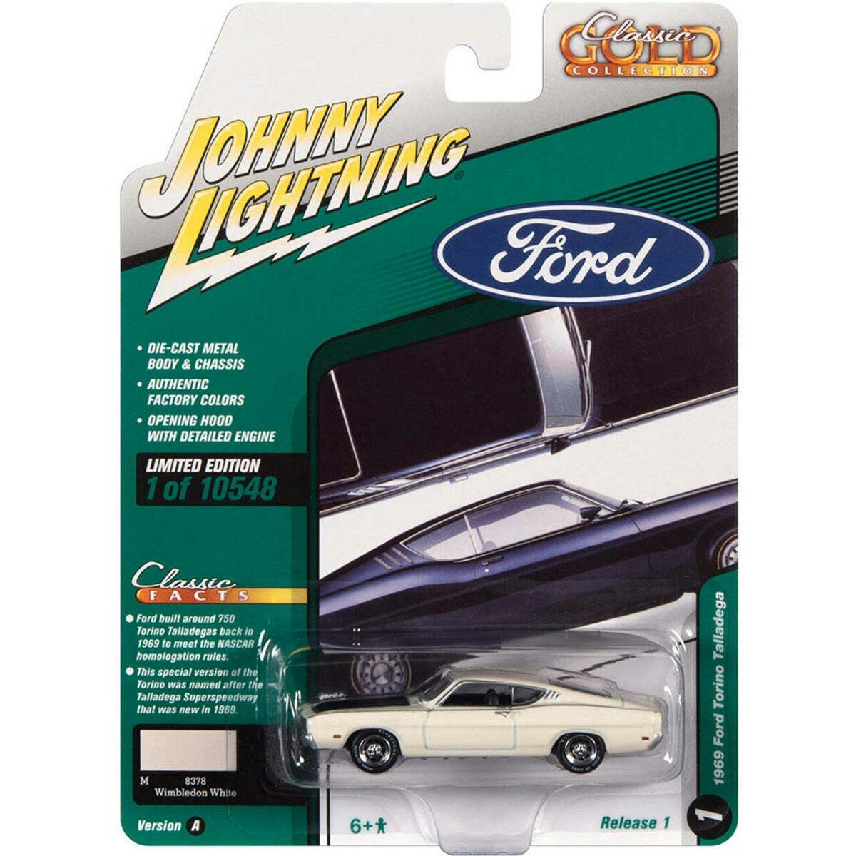 Ford Torino Talladega 1969 Hvit
