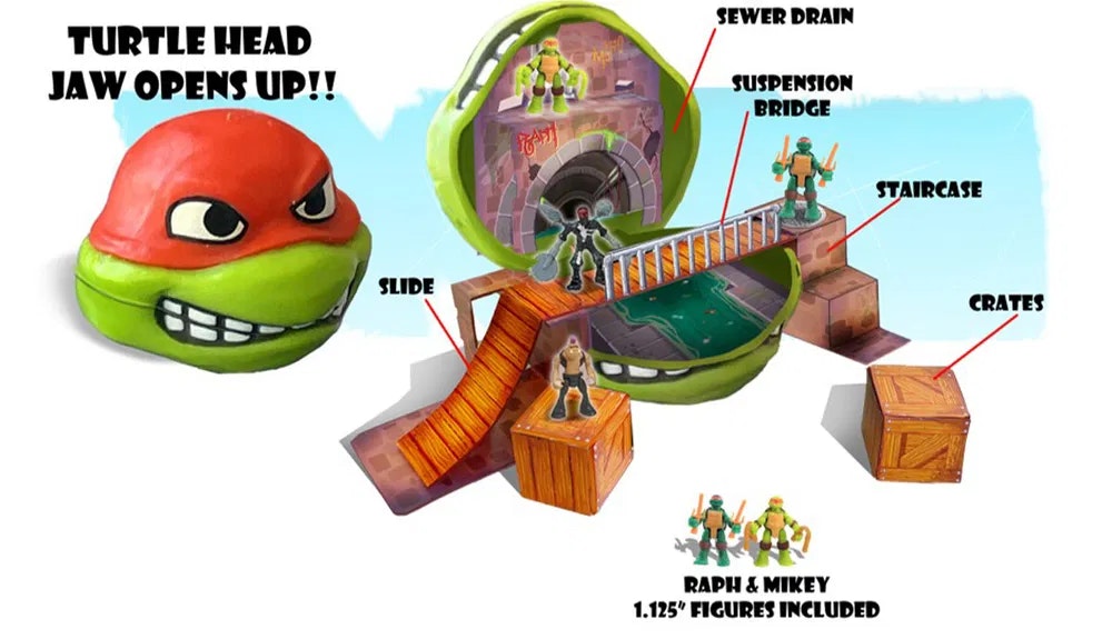 Tales of the Teenage Mutant Ninja Turtles : Turtle Head playset Raphael