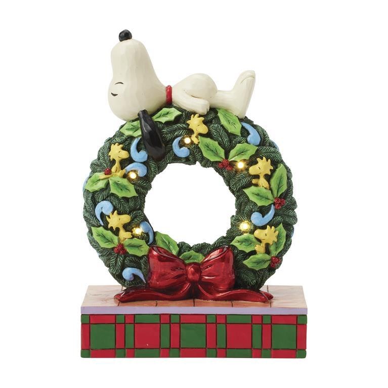 Happy holiday dreams ( Snoopy sleeping on LED wreath) (Totalpris 998,-)