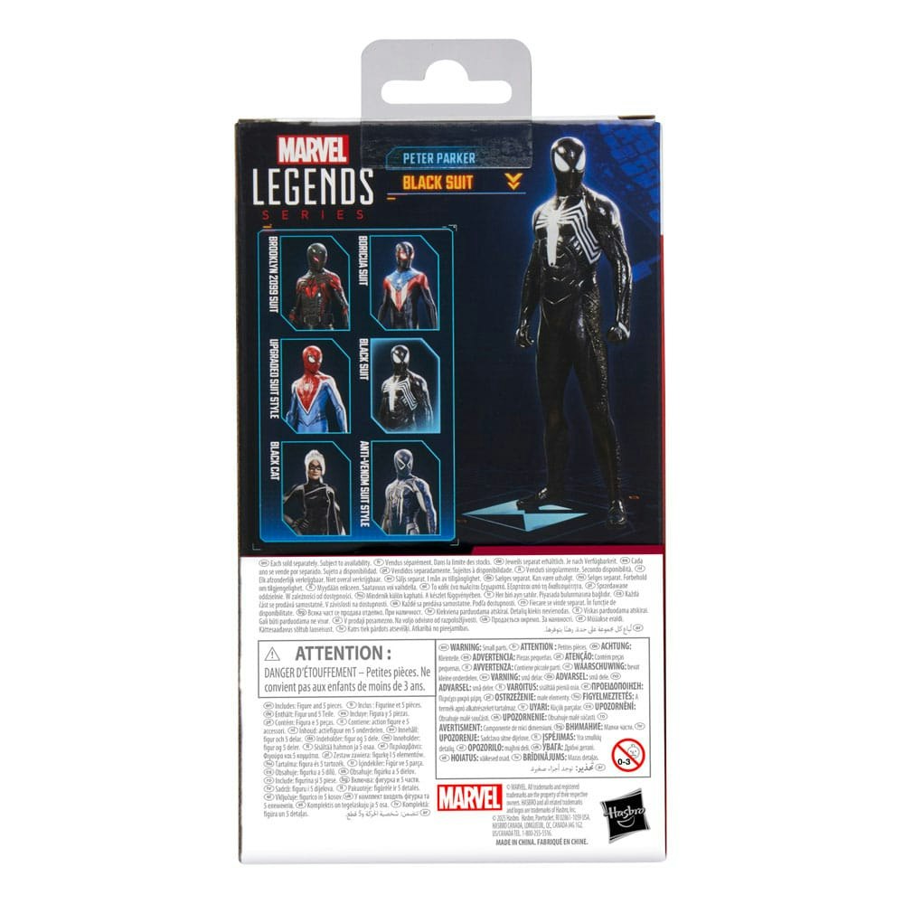 Spider-Man 2 Marvel Legends Gamerverse Action Figure Peter Parker (Black Suit) 15 cm (Totalpris 389,-)