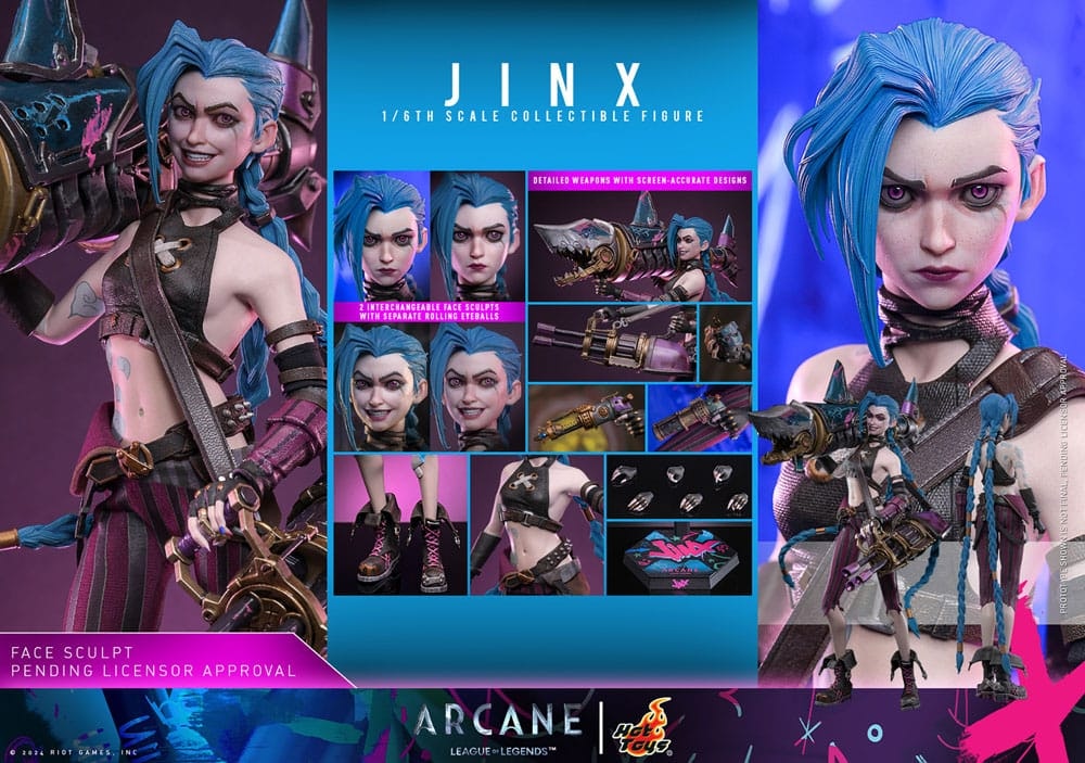 Arcane Action Figure 1/6 Jinx 27 cm Hot Toys (Totalpris 4.495,-)
