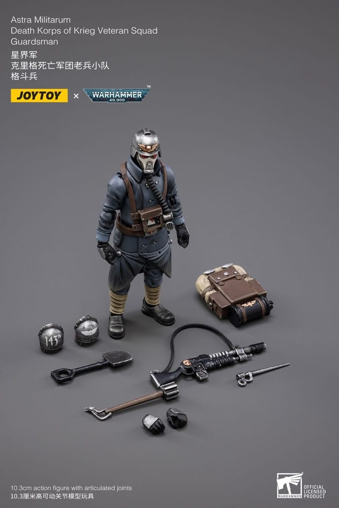 Warhammer 40k Action Figure 1/18 Astra MilitarumDeath Korps of Krieg Veteran Squad Guardsman 11 cm (Totalpris 498,-)