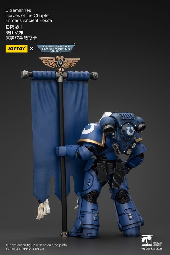 Warhammer 40k Action Figure 1/18 Ultramarines Heroes of the Chapter Primaris Ancient Posca 20 cm (Totalpris 529,-)