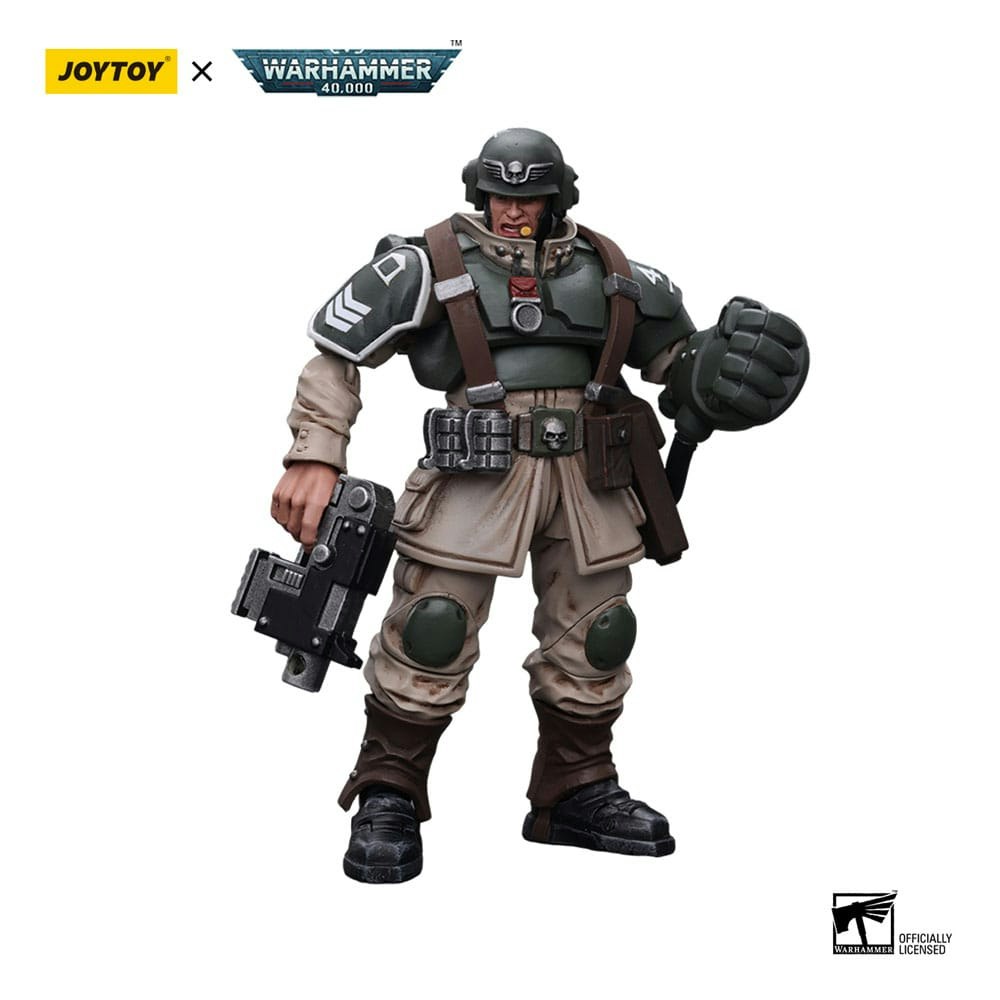 Warhammer 40k Action Figure 1/18 Astra Militarum Cadian Command Squad Veteran Sergeant with Power Fist 12 cm (Totalpris 598,-)