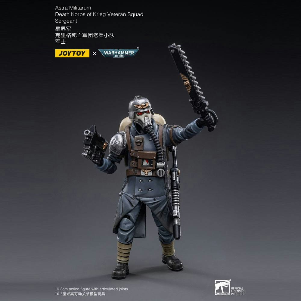 Warhammer 40k Action Figure 1/18 Death Korps of Krieg Veteran Squad Sergeant 10 cm (Totalpris 498,-)