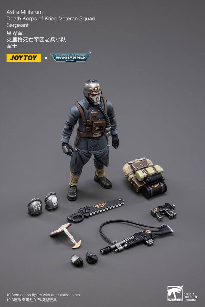 Warhammer 40k Action Figure 1/18 Death Korps of Krieg Veteran Squad Sergeant 10 cm (Totalpris 498,-)