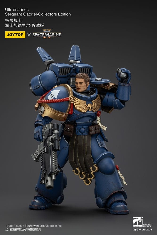 Warhammer 40,000: Space Marine 2 Action Figure Ultramarines Sergeant Gadriel Collectors Edition 13 cm (Totalpris 849,-)