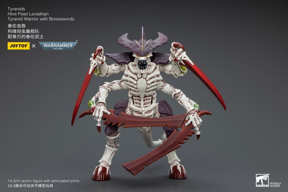 Warhammer 40k Action Figure 1/18 Tyranids Hive Fleet Leviathan Tyranid Warrior with Boneswords 12 cm (Totalpris 799,-)