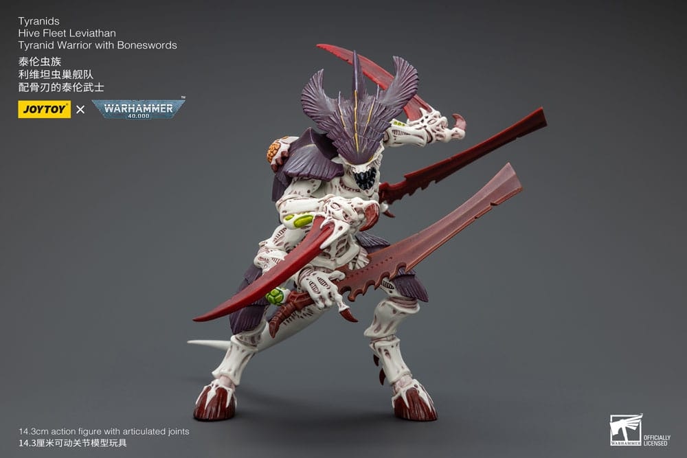 Warhammer 40k Action Figure 1/18 Tyranids Hive Fleet Leviathan Tyranid Warrior with Boneswords 12 cm (Totalpris 799,-)