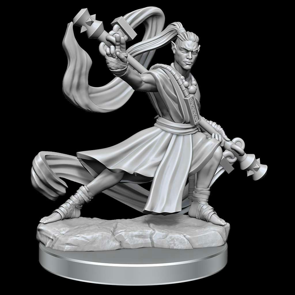 D&D frameworks Elf monk male