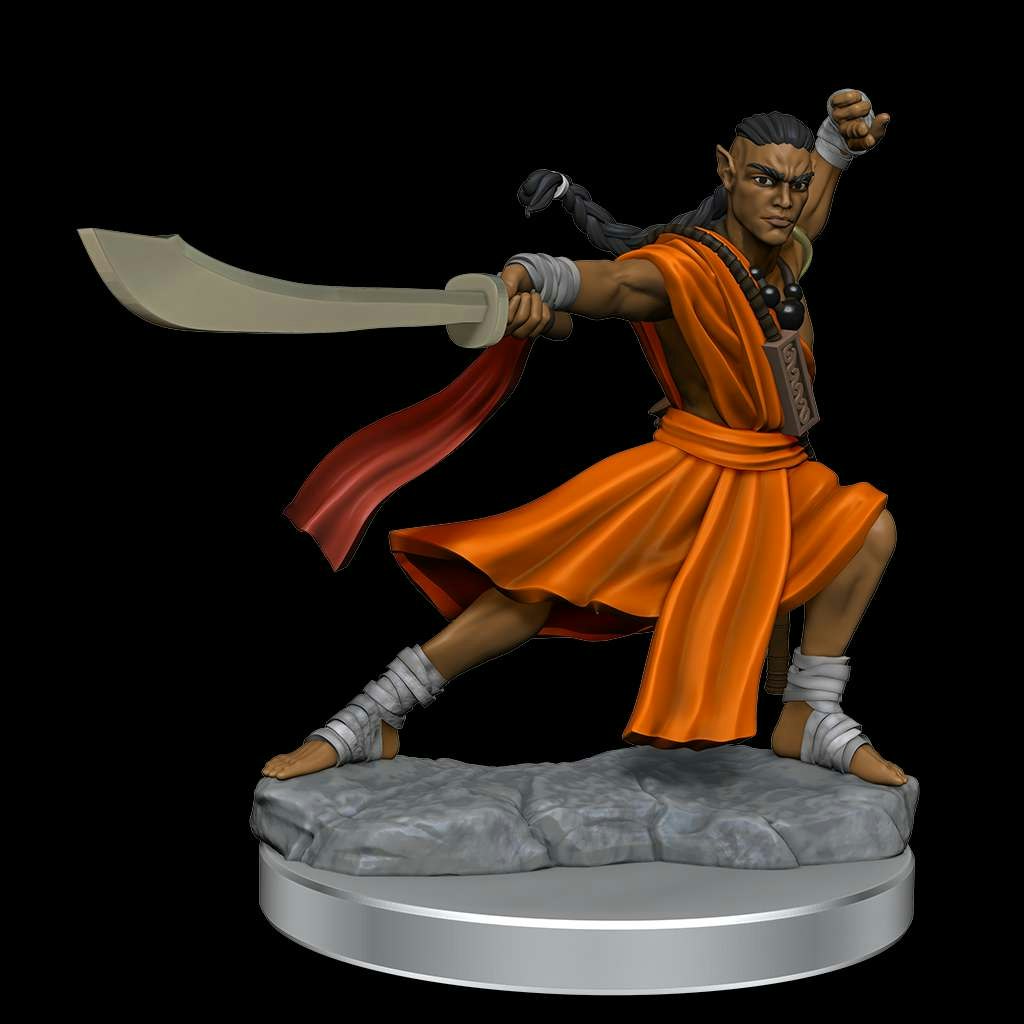 D&D frameworks Elf monk male