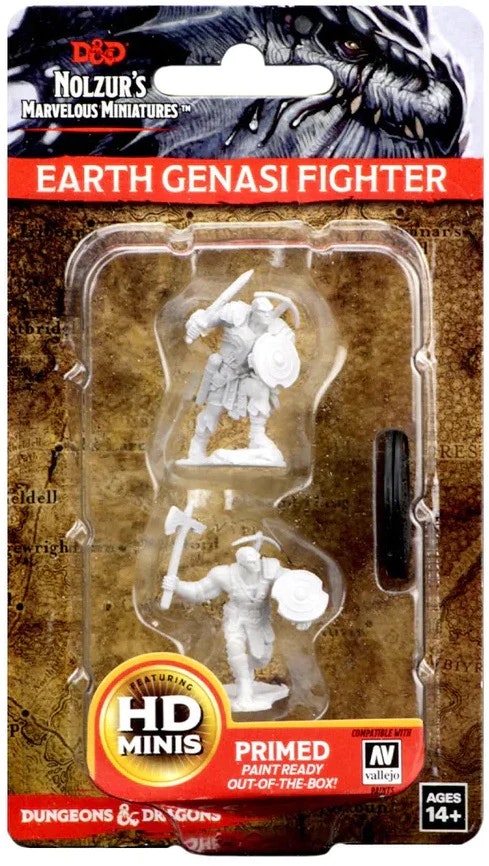 D&D Nolzur's marvelous miniatures Earth Genasi fighter 2 pack