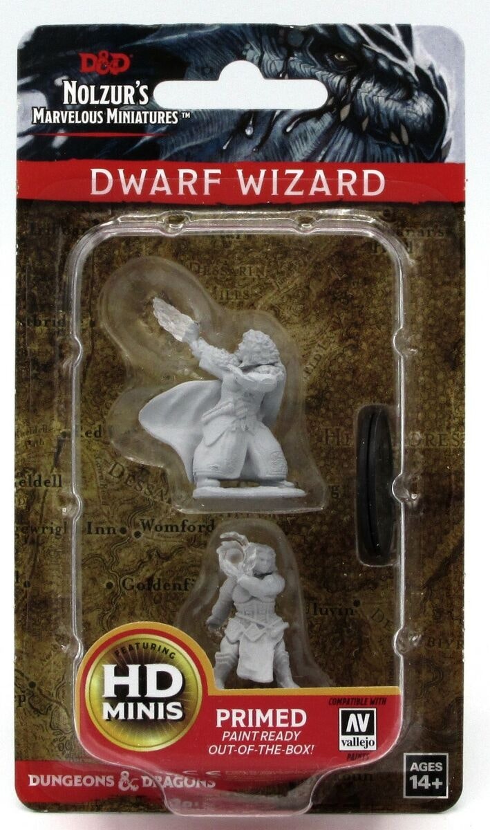 D&D Nolzur's marvelous miniatures Dwarf female Wizard 2 pack