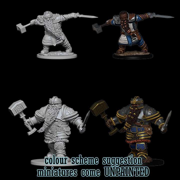 D&D Nolzur's marvelous miniatures Dwarf fighter 2 pack