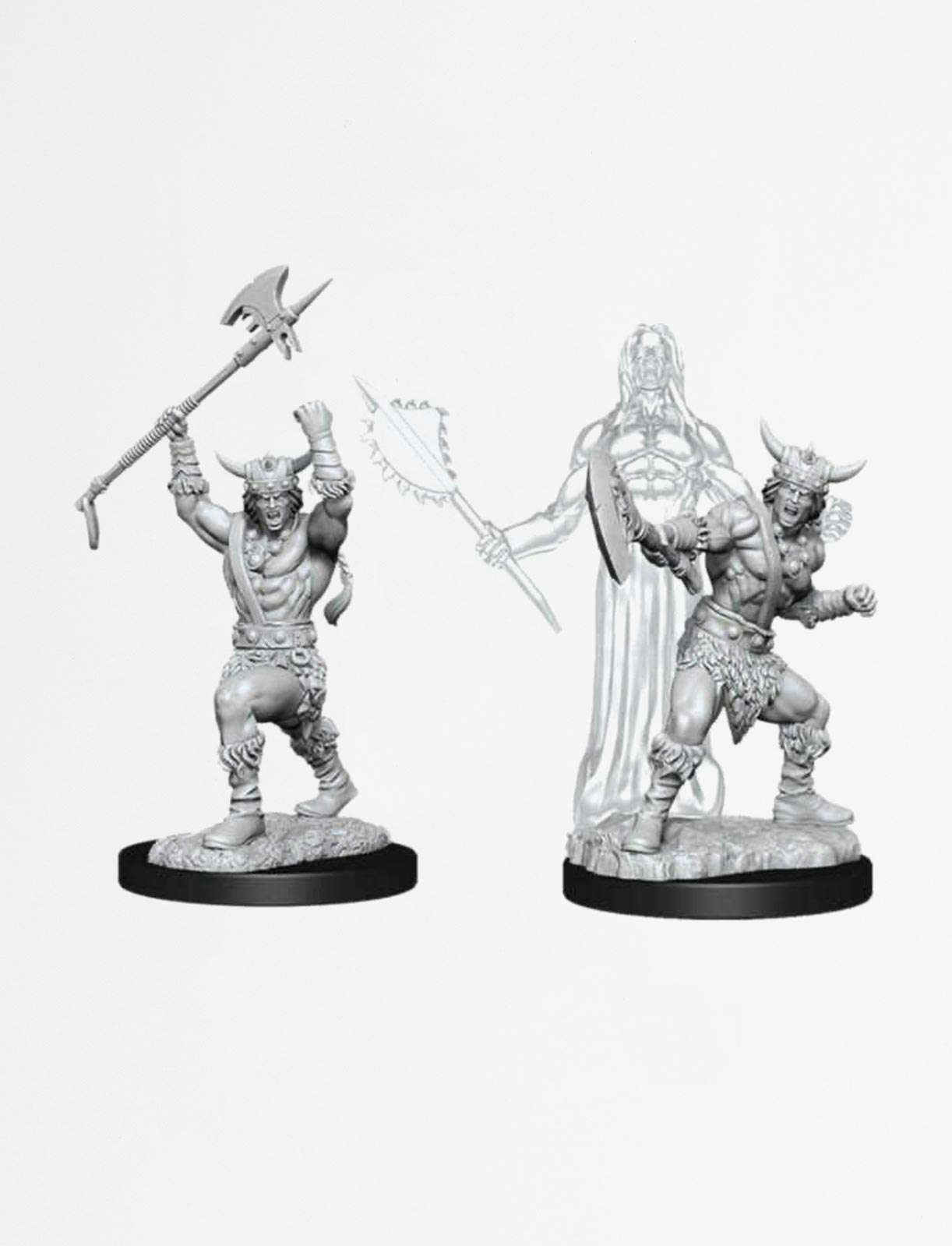 D&D Nolzur's marvelous miniatures Human barbarian male 2 pack