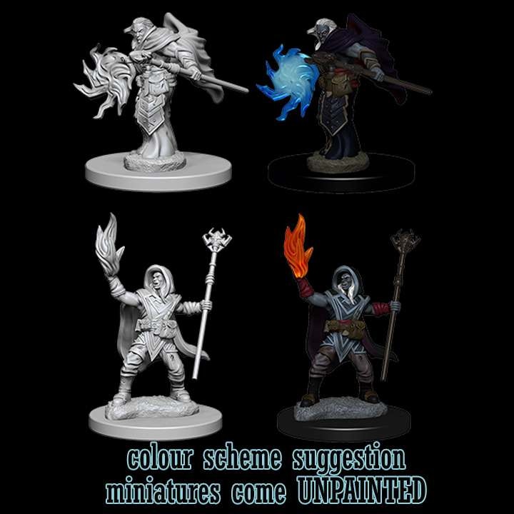 D&D Nolzur's marvelous miniatures Elf Wizard male 2 pack