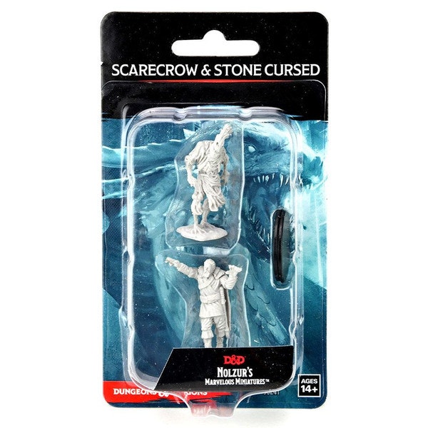 D&D Nolzur's marvelous miniatures Scarecrow & stone cursed 2 pack