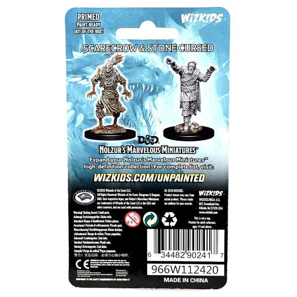 D&D Nolzur's marvelous miniatures Scarecrow & stone cursed 2 pack
