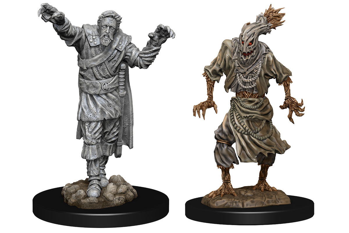 D&D Nolzur's marvelous miniatures Scarecrow & stone cursed 2 pack
