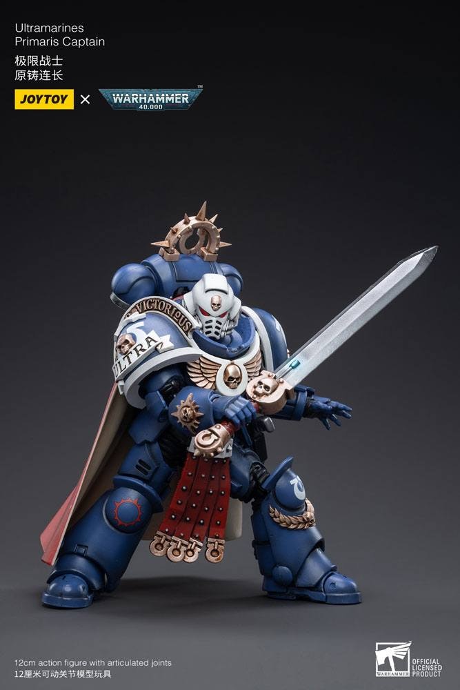 Warhammer 40k Action Figure 1/18 Ultramarines Primaris Captain 12 cm (Totalpris 579,-)