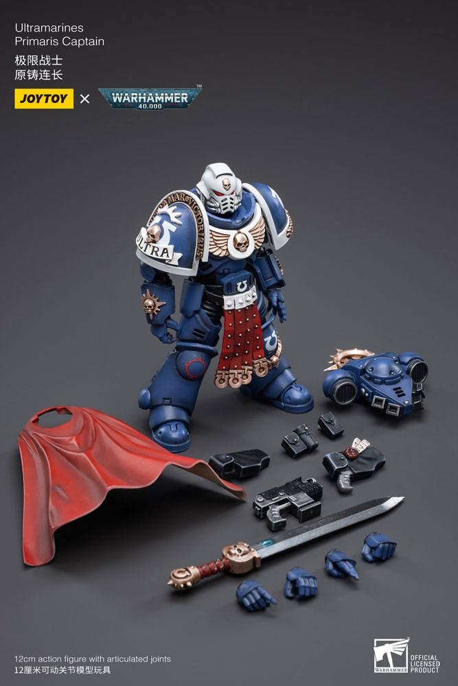 Warhammer 40k Action Figure 1/18 Ultramarines Primaris Captain 12 cm (Totalpris 579,-)