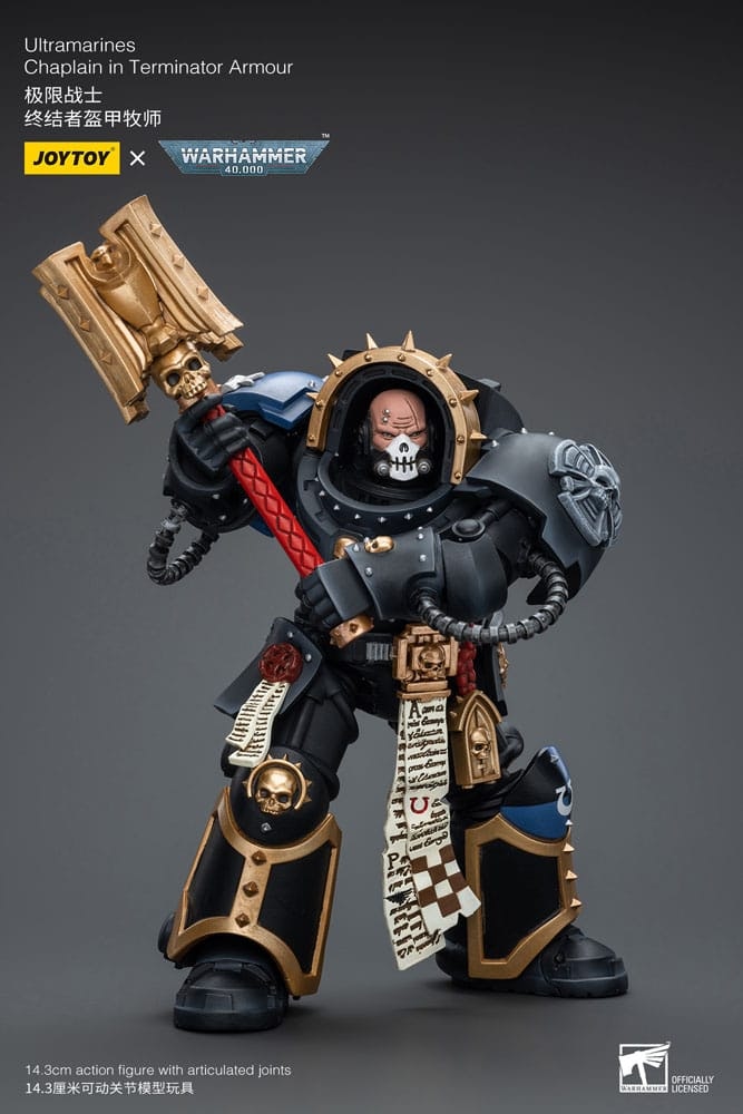 Warhammer 40k Action Figure 1/18 Ultramarines Chaplain in Terminator Armour 12 cm (Totalpris 898,-)