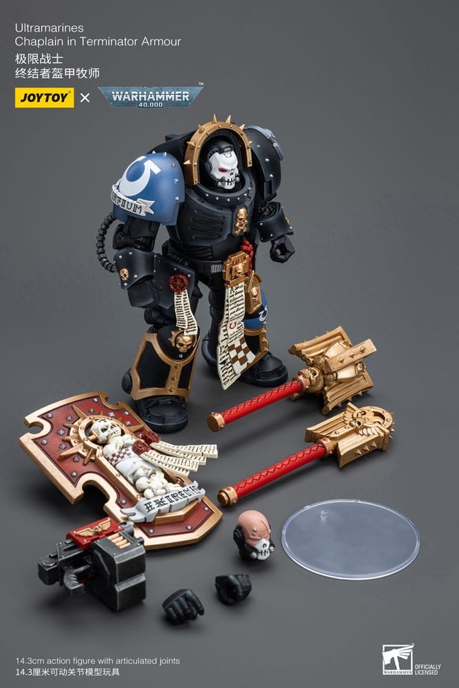 Warhammer 40k Action Figure 1/18 Ultramarines Chaplain in Terminator Armour 12 cm (Totalpris 898,-)