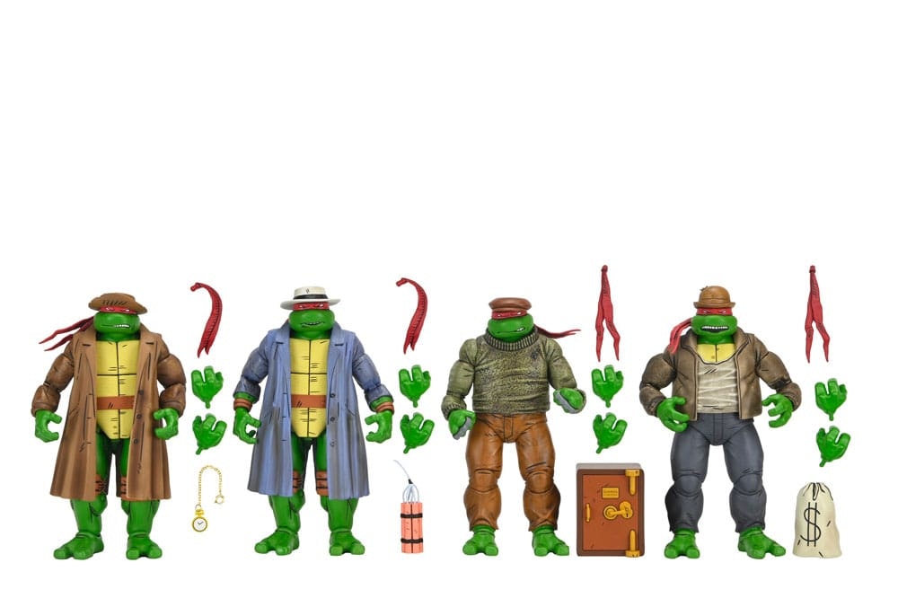 Teenage Mutant Ninja Turtles Action Figure 4 Pack Gangster Turtles 18 cm (Totalpris 2195,-)
