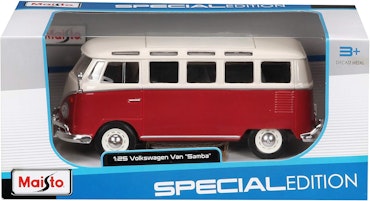 Volkswagen Van Samba Rød 1:24
