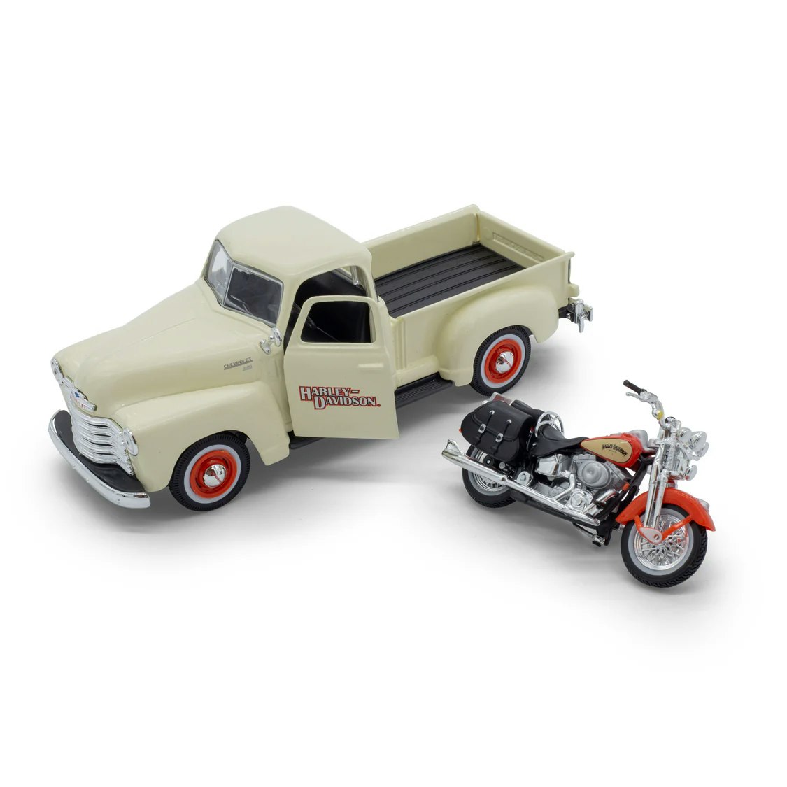 Harley-Davidson 1:24 Chevy 3100 + 1:25 FLSTS Heritage Springer