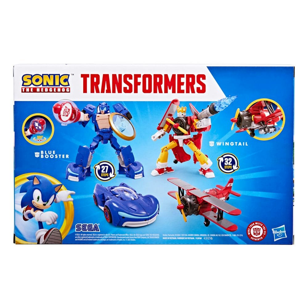 Sonic the Hedgehog x Transformers Action Figure Wingtail & Blue Booster 13 cm (Totalpris 798,-)
