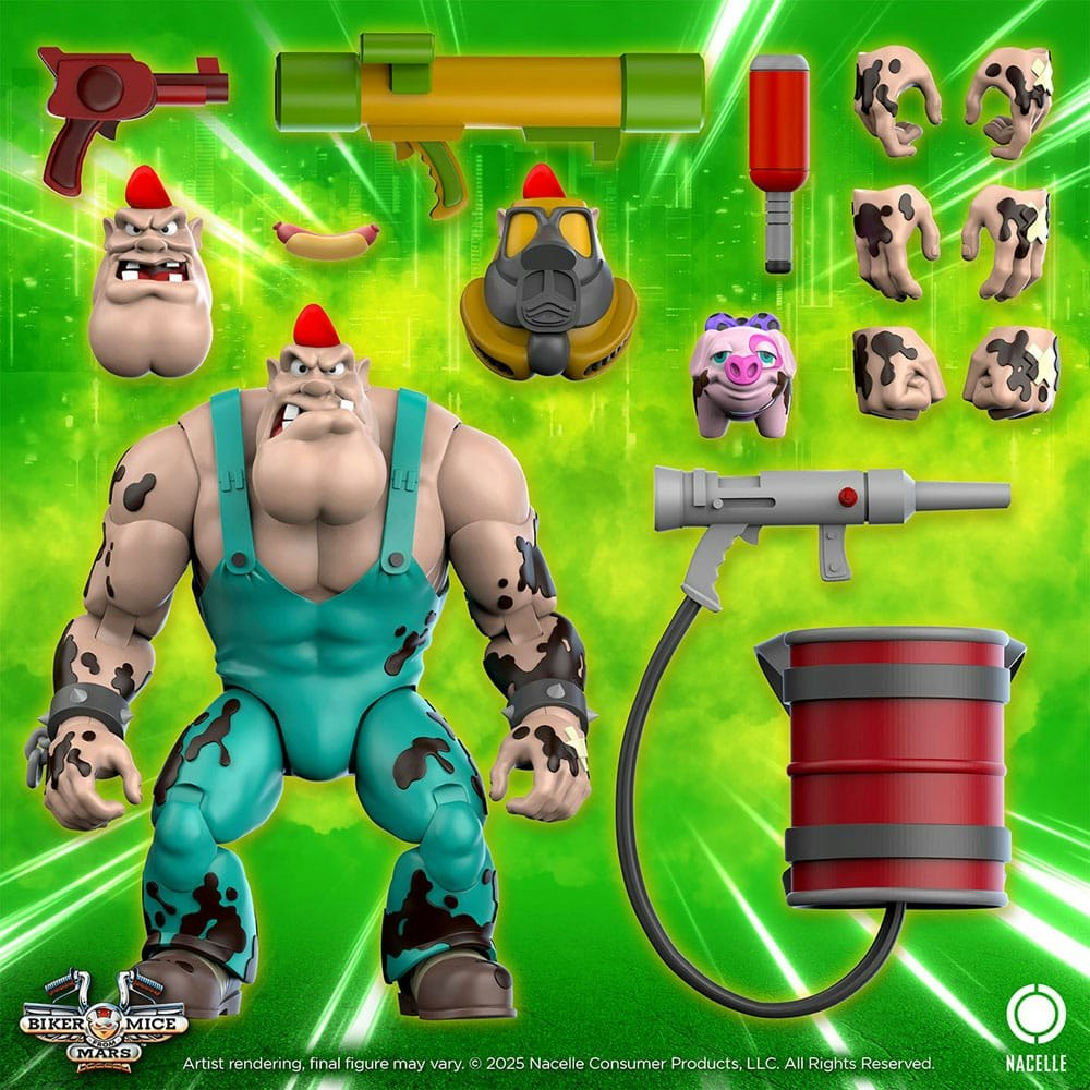 Biker Mice From Mars Action Figure Greasepit 23 cm (Totalpris 699,-)