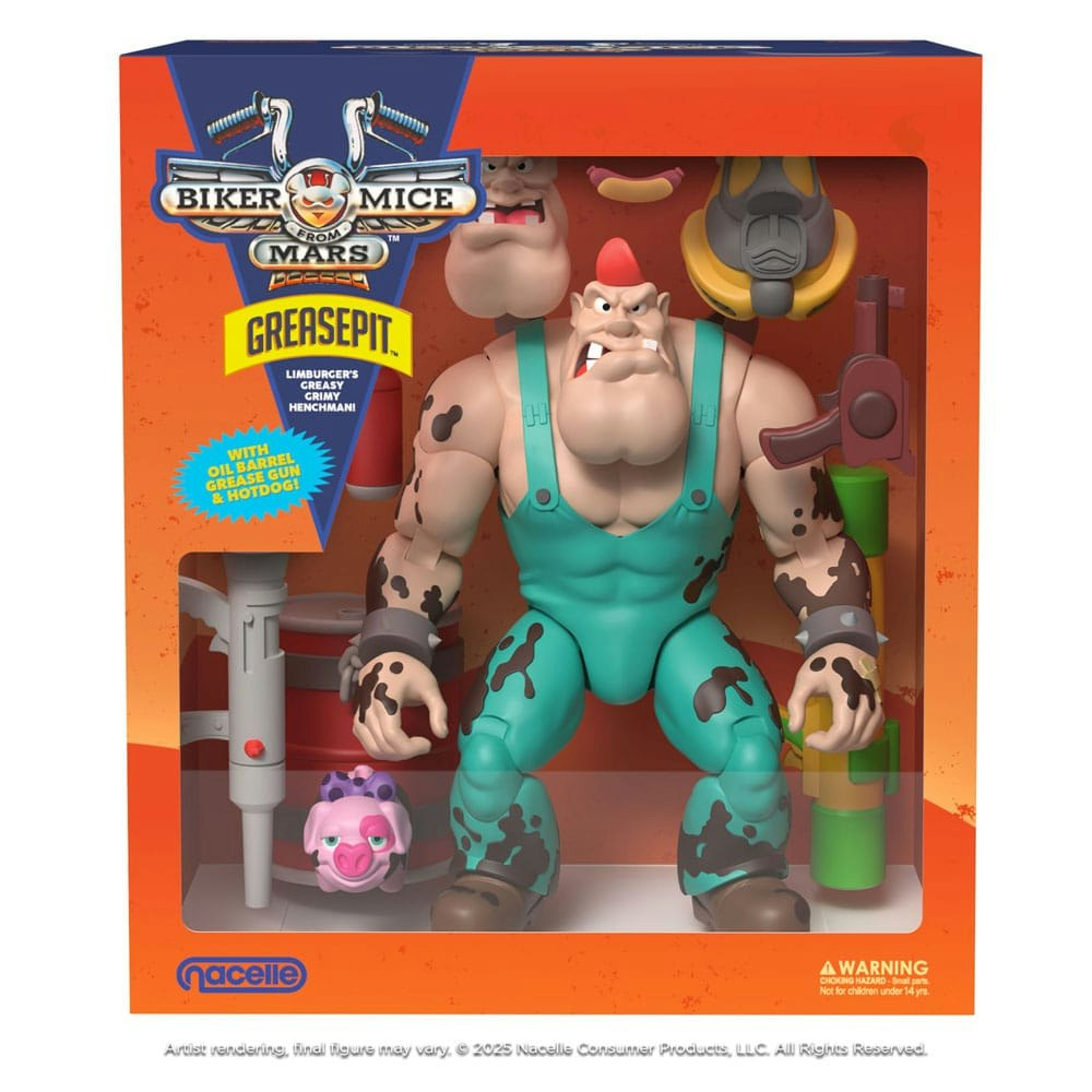 Biker Mice From Mars Action Figure Greasepit 23 cm (Totalpris 699,-)