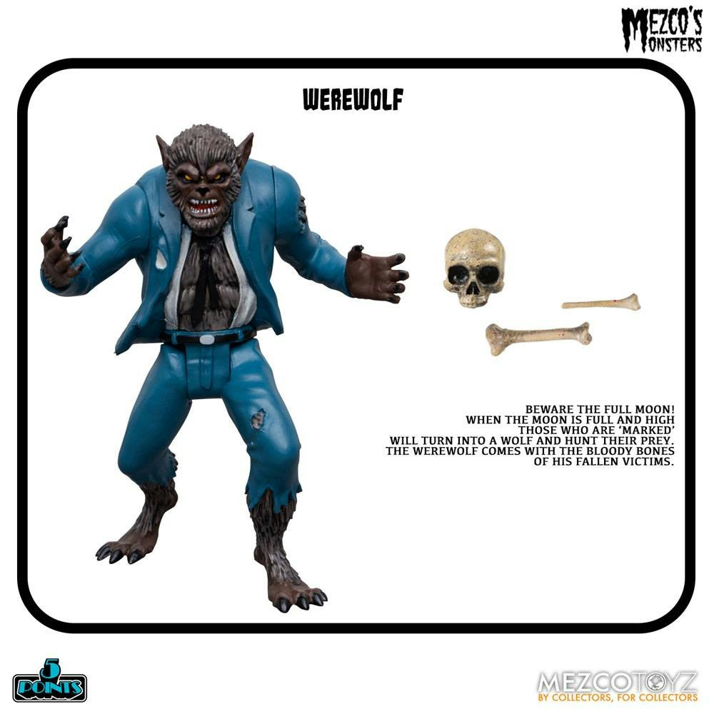 Mezco's Monsters 5 Points Action Figures Tower of Fear Deluxe Set 45cm
