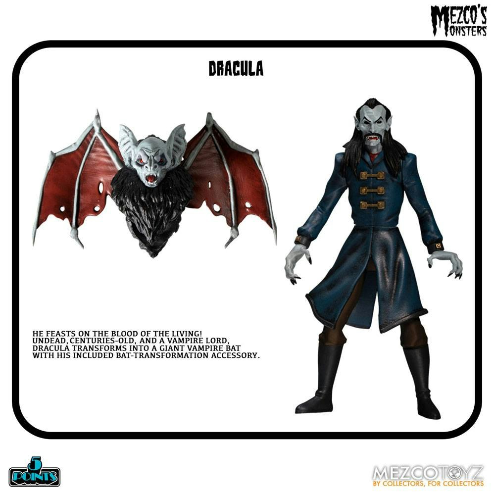 Mezco's Monsters 5 Points Action Figures Tower of Fear Deluxe Set 45cm