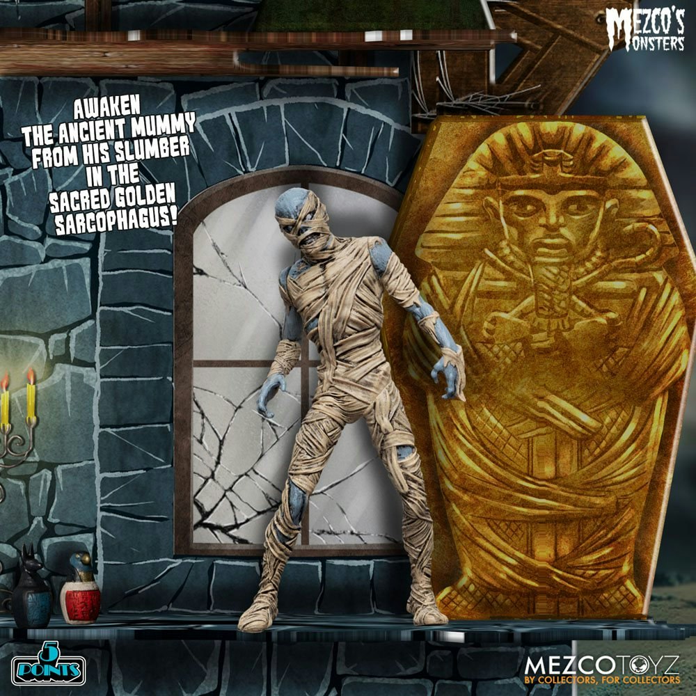 Mezco's Monsters 5 Points Action Figures Tower of Fear Deluxe Set 45cm