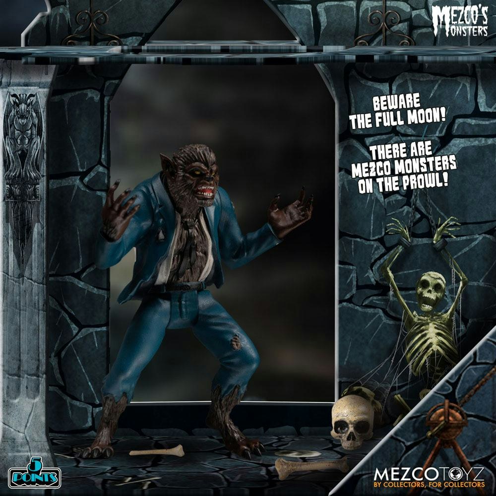 Mezco's Monsters 5 Points Action Figures Tower of Fear Deluxe Set 45cm