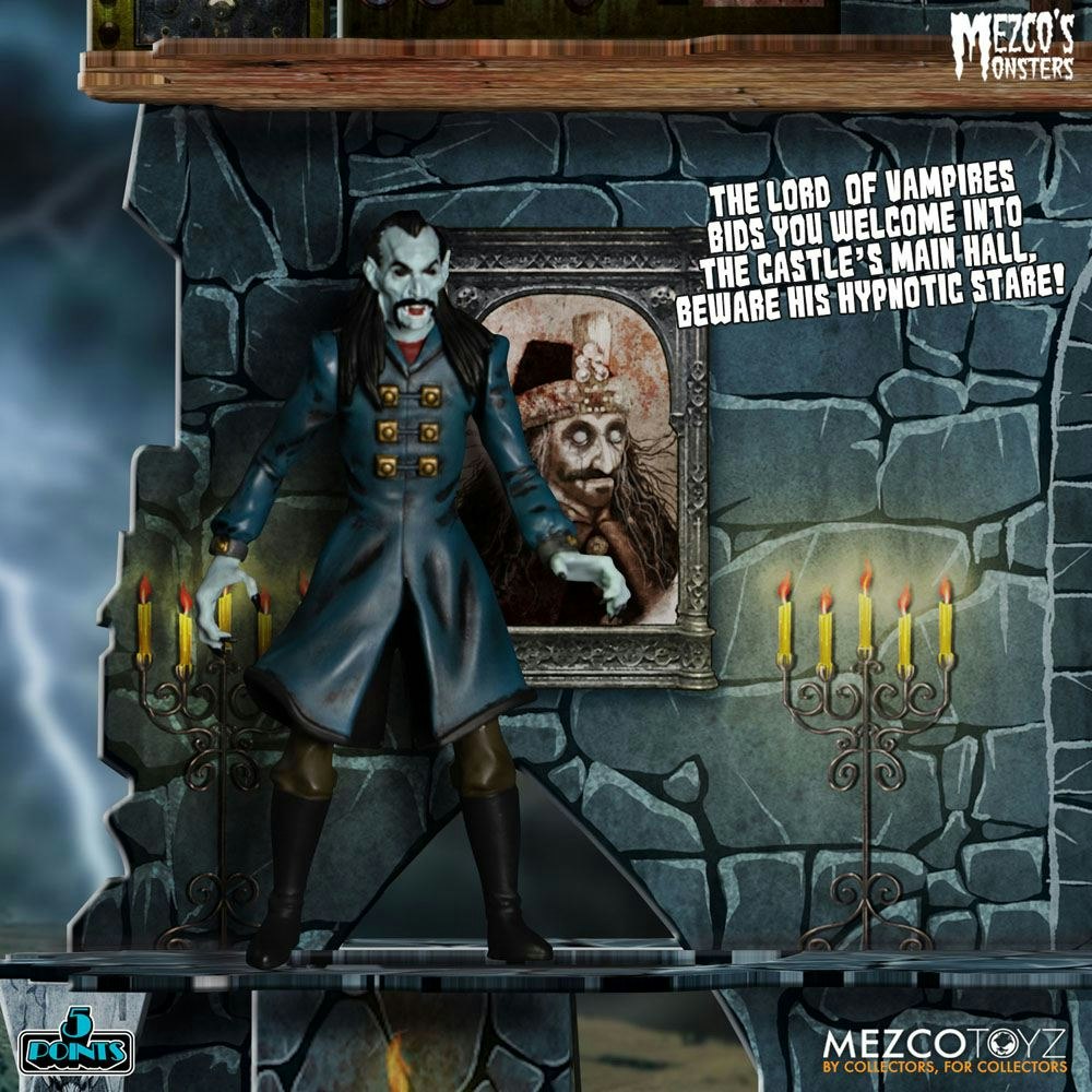 Mezco's Monsters 5 Points Action Figures Tower of Fear Deluxe Set 45cm