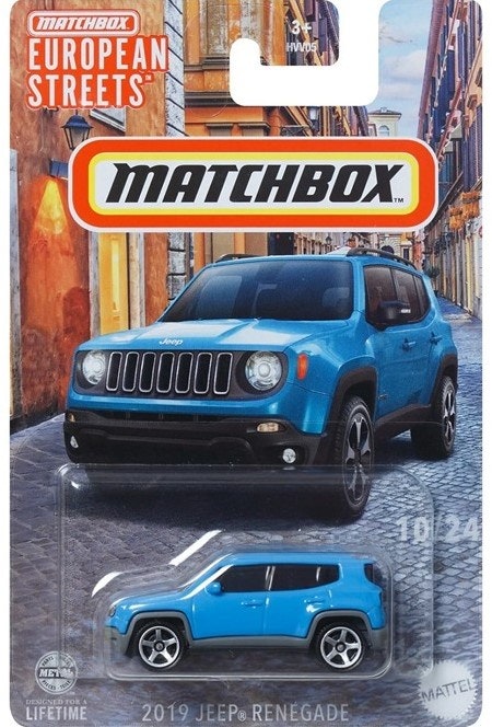 European Streets : Jeep Renegade 2019 Blå