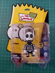 The Simpsons Mania series nøkkelring: Bart skjellet sort m/sort hode