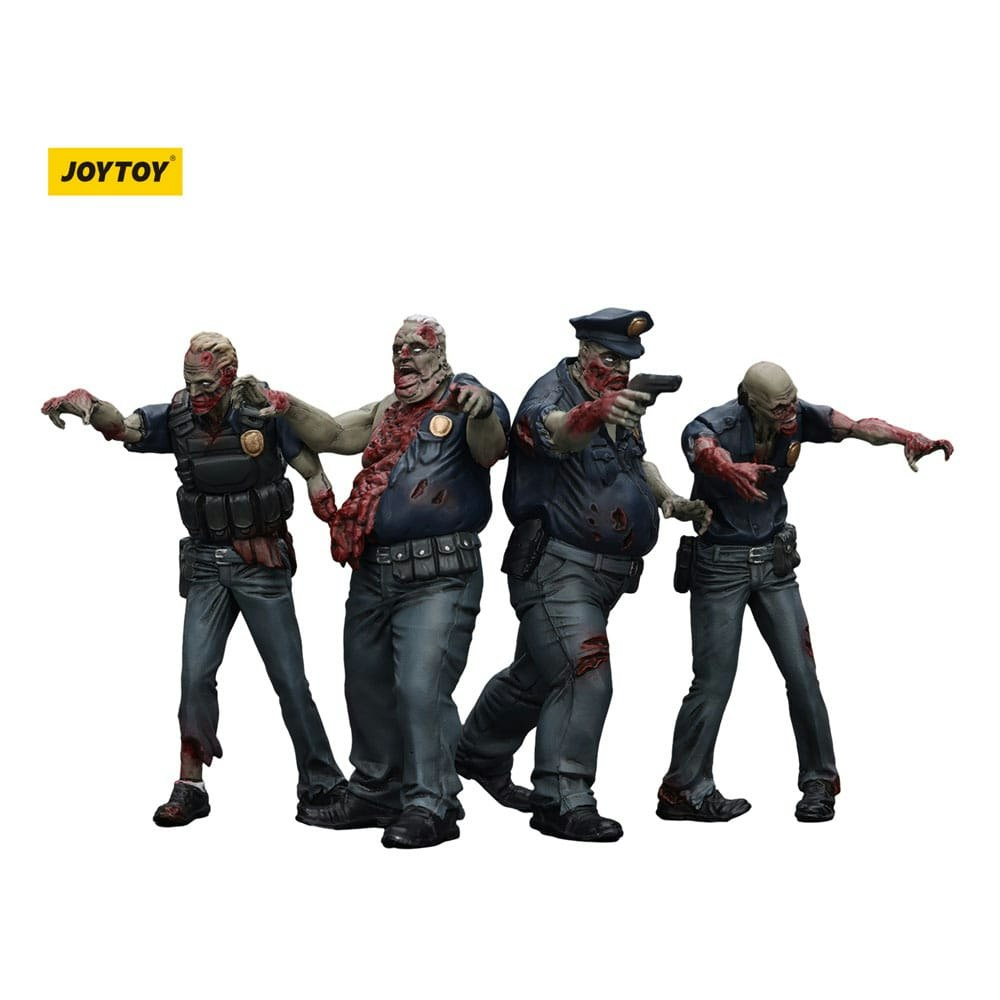 Zombie Dark Source Action Figures 4-Pack Police (Male) 8 cm (Totalpris 249,-)