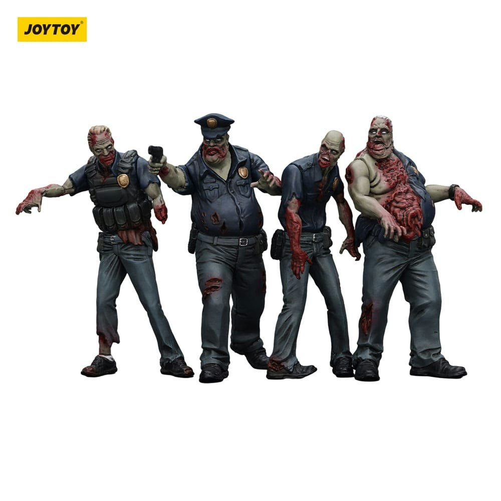 Zombie Dark Source Action Figures 4-Pack Police (Male) 8 cm (Totalpris 249,-)