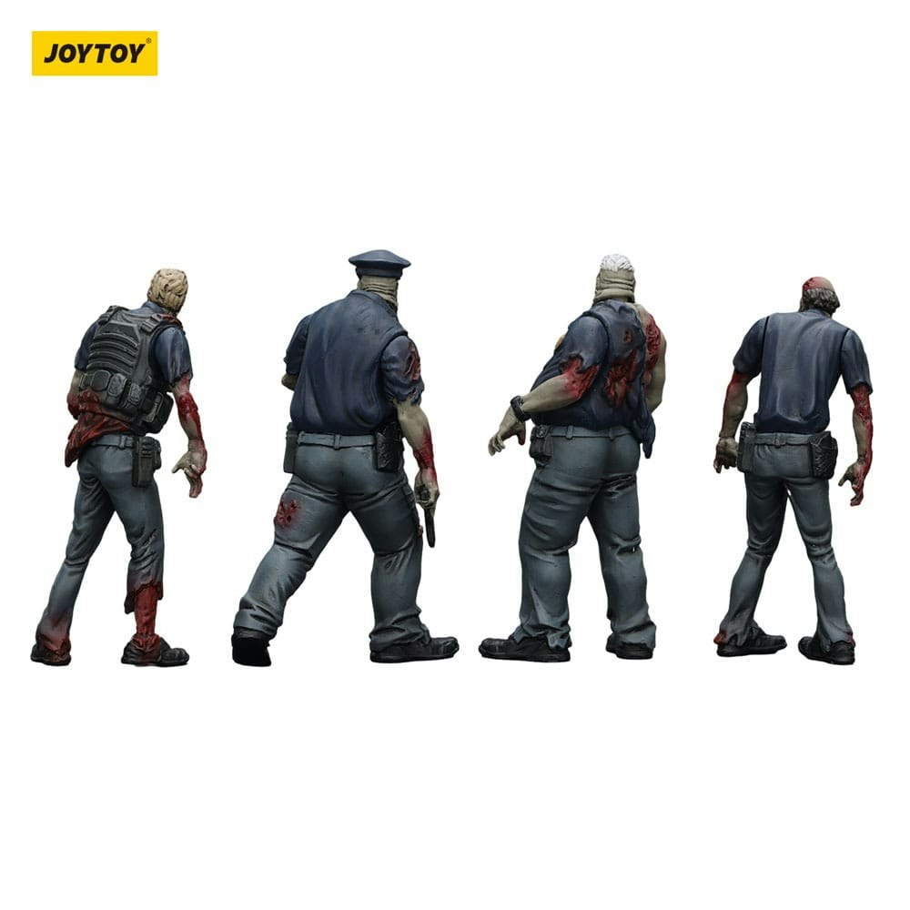 Zombie Dark Source Action Figures 4-Pack Police (Male) 8 cm (Totalpris 249,-)
