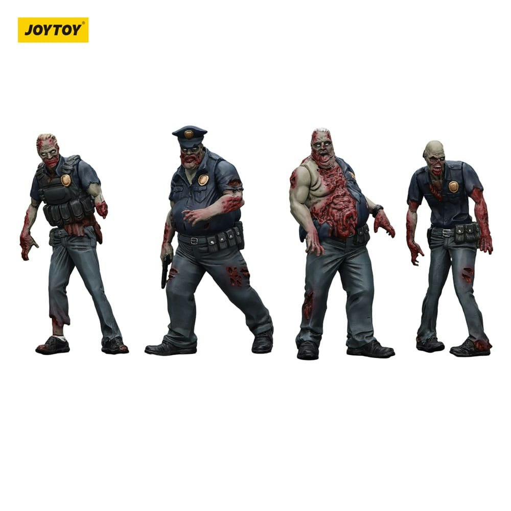 Zombie Dark Source Action Figures 4-Pack Police (Male) 8 cm (Totalpris 249,-)
